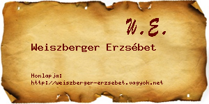 Weiszberger Erzsébet névjegykártya